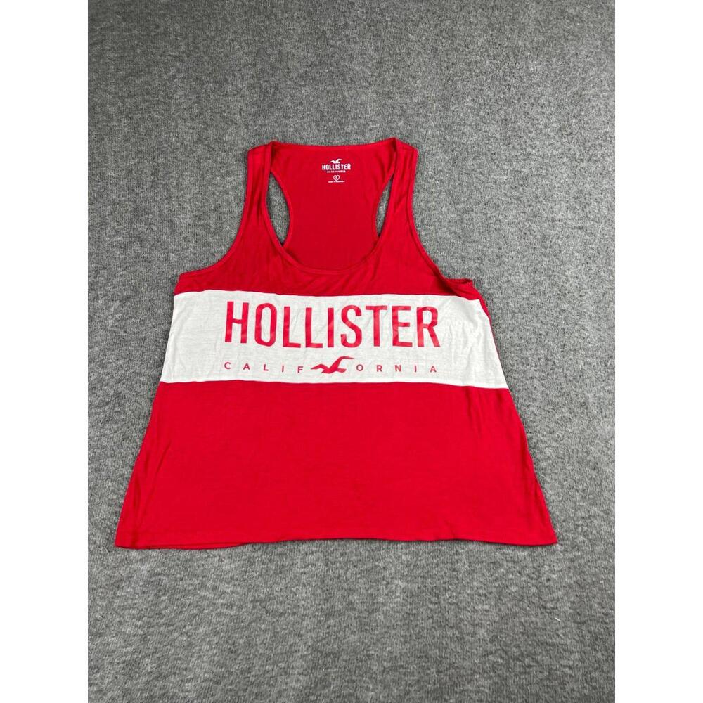 Hollister Women's Red Racerback Tank Top Size Small